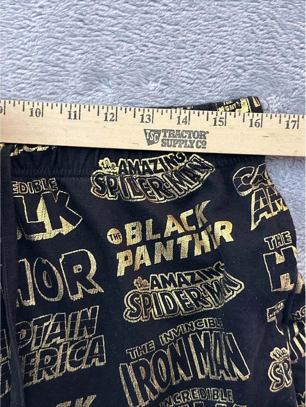Marvel Legends Pajama Bottoms Faux Gold Large Mens Flashy Text Captain America